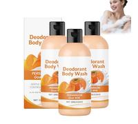 Persimmon Body Wash, Persimmon Shower Gel For Body, Refreshing & Hydrating, Hydrating Body Cleanser With Goat Milk, Fresh Daily Cleansing For Women & Men, Deeply Cleansing And Moisturizing (3 PCS)