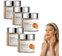 Persimmon Brightening Face Mask - Persimmon Extract Deep Pore Cleansing Clay Mask,Gentle Exfoliating Mask Oil Absorbing,Women Skin Care Hydrating & Soothing Facial Masks (5pcs)