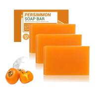 Persimmon Goat Milk Soap - Anti-Odor Persimmon Goats Milk Soaps, Persimmon Soaps Bar for Odor Removal, Deodorant Body Bar Soap for Old People Smell, Eliminating Body Odor Wash for Women & Men (3)