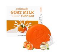 Persimmon Goat Milk Soap - Handmade Odor Eliminator Bar with Natural Ingredients - 100g Persimmon Soap for Anti Body Odor - Gentle for Sensitive Skin - For Men & Women Deodorant