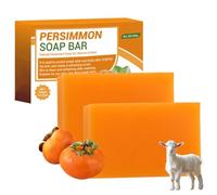 Persimmon Goats Milk Soap,Natural Deodorant Persimmon Goat Milk Soap,Persimmon Soap Bar for Face & Body,Improve Body Odor Bar Soaps for Men & Women,Nourishing & Hydrating Natural Soaps - 2PCS