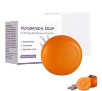 Persimmon Lavender Soap Bar for Old People,Purifying and Deodorizing Persimmon Soap with Foaming Net,Deep Cleansing Face & Body Bar,Odour Removing & Gentle Daily Cleansing (1 pcs)