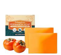 Persimmon Soap 2 Pieces - Moisturising, Presimmon Soap for Face & Body, Natural Shower Soap - Deep Cleansing for Dry Skin, Fresh Fragrance, Natural Ingredients - For Men and Women