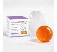 Persimmon Soap Bar 100g Japanese Persimmon Purifying Deodorizing Natural Mild Soap, Deep Cleansing Gentle Body Cleanser for All Skin Types (1PCS, One Size)