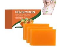 Persimmon Soap Bar,Body Odor Removal,Persimmon Goat Milk Soap,Face&Body Wash,Deodorant Bodys Bar for Old People Smell,Mild Bath Soaps for All Skin Types,leaving your skin Men&Women Adults (3PCS)