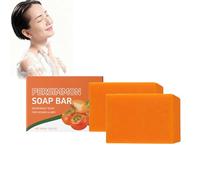 Persimmon Soap Bar - Deodorizing Soap Bar Persimmon, Gentle and Effective for All Skin, Daily Purifying Care Naturally Body Odor Purifying Deodorizing Odor Eliminator for Women & Men (2PCS)