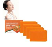 Persimmon Soap Bar - Deodorizing Soap Bar Persimmon, Gentle and Effective for All Skin, Daily Purifying Care Naturally Body Odor Purifying Deodorizing Odor Eliminator for Women & Men (4PCS)