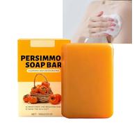 Persimmon Soap Bar for Body Odor and Old People Smell, Antibacterial Deodorizing Soap, Deeply Cleansing to Eliminate Smell, Moisturizing Face and Cleanser for All Skin Types (1PCS)