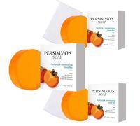 Persimmon Soap Bar for Body Odor Control, Natural Deodorant Soap with Persimmon Extract, Goat Milk & Green Tea, Refreshing Body Wash, Cleanser for Women & Men (3)