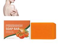 Persimmon Soap Bar for Body Odor Removal, Natural Deodorant Bath Soap for Cleansing Face & Body, Refreshing Skin Smell, Nourishing & Hydrating, Reducing & Exfoliating Skin for Men & Women (1pcs)