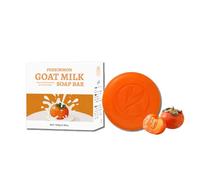 Persimmon Soap Bar for Body Odour Control, Natural Deodorising Bar Soap with Goat Milk for Old People Smell, Daily Use for Men & Women, Deep Cleansing for Soft Skin (1pc)