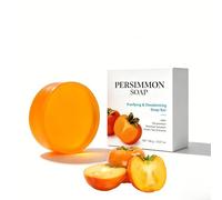 Persimmon Soap Bar for Body Odour Control - Natural Persimmon Soap for Nonenal & Age-Related Smell - pH 5.5 Anti-Odour Cleanser with Green Tea & Shea Butter - 100g