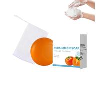 Persimmon Soap Bar for Face and Body, Odour Controlling Cleansing Bar, Refreshing Moisturising Formula for Gentle Daily Cleansing, Suitable for Women & Men (1pc)