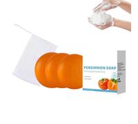 Persimmon Soap Bar for Face and Body, Odour Controlling Cleansing Bar, Refreshing Moisturising Formula for Gentle Daily Cleansing, Suitable for Women & Men (3pc)