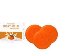 Persimmon Soap Bar for Nonenal Odor Control - Goat Milk Deep Cleansing & Moisturizing Body Soap for Dry Skin - Gentle Anti-Aging Body Wash for Elderly & Sensitive Skin, Hydrating Natural Cleanser
