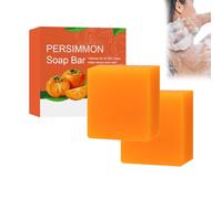 Persimmon Soap Bar For Old People Smell, Deodorant Bath Bar Soap, Persimmon Soap Bar For Body Odor Removal, Non-Drying Botanical Deep Moisturizer With Rich Creamy Lather For All Skin Types (2 PCS)