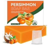 Persimmon Soap Bar for Old People Smell, Organic Deodorant Body Face Persimmon Bar Soap for Body Odor Control, Body Wash Soap for Women & Men, Purifying Odor Eliminator, Remove Strong Smell