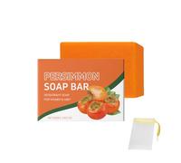 Persimmon Soap Bar - Natural Body Odor Eliminator & Deodorant Bath Bar with Persimmon & Green Tea, Deep Cleansing & Skin Nourishment Handmade Soap for Old People Smell, 100g (1)