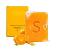 Persimmon Soap Bar - Natural Body Odor Eliminator, Non-Drying Botanical Tannin Formula Deep Moisturizer with Rich Creamy Lather for Men & Elderly (1 pc)