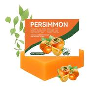 Persimmon Soap Bar - Natural Soap for Body Odor Removal - Handmade Soap wtih Persimmon & Green Tea - Improve Body Odor Bar Soaps for Men & Women - Vegan Cruelty-free