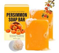 Persimmon Soap Bar, Persimmon Soap for Old People Smell， Japanese Natural Deodorizing persimmon soap - Renewing Body Purifying & Deodorizing - Full Body Use (2)