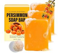 Persimmon Soap Bar ，Persimmon Soap for Old People Smell， Japanese Natural Deodorizing persimmon soap - Renewing Body Purifying & Deodorizing - Full Body Use (3)