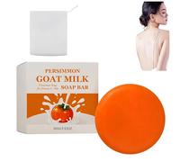 Persimmon Soap Bars for Old People,Persimmon Goat Milk Soaps,Cleaning for Body Odour,Cleansing & Moisturizing Body,Gentle Body Wash for Dry Skin, 100g. (1Piece)