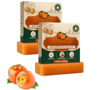 Persimmon Soap Bars,Persimmon Soap for Body Odor,Natural Persimmon Bar Soap for Old People Smell Deodorizing Body Wash Smooth Deeply Cleansing Effective Odor Control for All Skin Types (2PCS)