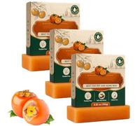 Persimmon Soap Bars,Persimmon Soap for Body Odor,Natural Persimmon Bar Soap for Old People Smell Deodorizing Body Wash Smooth Deeply Cleansing Effective Odor Control for All Skin Types (3PCS)