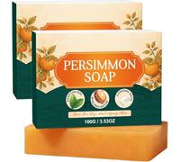 Persimmon Soap for Body Odor, Persimmon Soap for Old People Smell, Natural Deodorant Body Bar Soap for Dry and Aging Skin, Natural Moisturizing Cleansing Bar, Remove Bad Body Odor (2PC)