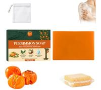 Persimmon Soap for Body Odour Control, Fresh Deodorant Body Bar for Old People Smell, Persimmon Soap Bar with Green Tea Extract,Natural Deodorant Cleansing Bar, Removes Sweat (1PC)
