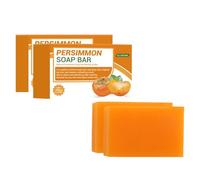 Persimmon Soap for Body Odour, Persimmon Soap for Old People,Natural Rhoms Persimmon Soaps,Handmade Deodorising Soap for Men & Women, Deep Cleansing Face & Body Bar (Orange-2pcs, one size)