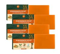 Persimmon Soap for Nonenal & Old People, Goat Milk Deodorant Body Bar, Deep Cleansing Soap for Removing Body Odor, Natural Moisturizing Bath Bar for Dry Aging Skin, Mens & Womens Deodorizing Wash (4)