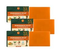 Persimmon Soap for Nonenal & Old People, Goat Milk Deodorant Body Bar, Deep Cleansing Soap for Removing Body Odor, Natural Moisturizing Bath Bar for Dry Aging Skin, Mens & Womens Deodorizing Wash (3)