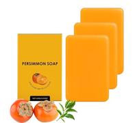 Persimmon Soap For Old People, Natural Deodorant Body Bar, Handmade Persimmon Bar for Face and Body Wash, Eliminating Body Odor Wash Soap (3)