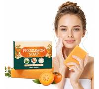 Persimmon Soap for Old People Persimmon Soap for Body Odour with Shea Butter & Green Tea Extract Gentle Moisturising Handmade Natural Bars for Men Women Suitable for All Skin Types 100g