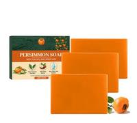 Persimmon Soap for Old People, Persimmon Soap for Nonenal, Deep Cleaning Handmade Persimmon and Green Tea Soap, Removes Odors, For Face and Body Wash, Deodorant Bath Bar for Women and Men (3PC)