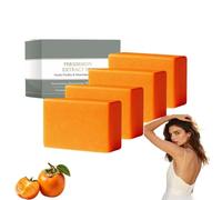 Persimmon Soap for Old People Smell, Deodorizing Bar, Shea Butter Infused Gentle Deep Cleansing, Fresh Scent Odors Balancing Daily Hand Body Care, Hydrated Exfoliating Bath Men Women All Skin (PCS4)