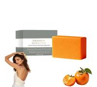 Persimmon Soap for Old People Smell, Deodorizing Bar, Shea Butter Infused Gentle Deep Cleansing, Fresh Scent Odors Balancing Daily Hand Body Care, Hydrated Exfoliating Bath Men Women All Skin (PCS1)