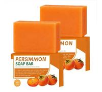 Persimmon Soap For Old People Smell, Handmade Deodorising Soap Removes Odors, Natural Hand & Body Soaps For Men Women, Moisturizing Body Cleanser, Gentle Persimmon Body Wash For Dry Skin (2PC, 100G)