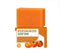 Persimmon Soap For Old People Smell, Handmade Deodorising Soap Removes Odors, Natural Hand & Body Soaps For Men Women, Moisturizing Body Cleanser, Gentle Persimmon Body Wash For Dry Skin (1PC, 100G)