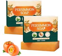 Persimmon Soap For Senior Odor Control,Handmade Deodorizing Persimmon Soap Bar for Old People Smell,Hydrating Body Wash Bar for Women Men,for All Skin Types,Deep Cleaning,Removes Odors (2, 100g)
