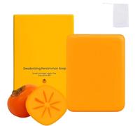 Persimmon Soap, Handmade Natural Soap for Refreshing Skin, Gentle Cleansing Bar for Body Odor Control & Old People Smell, Suitable for All Skin Types (1 Pcs)