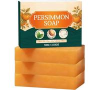 Persimmon Soap,Natural Bar Soap for Body Odor Control (Old People Smell) Deodorizing, Handmade Deeply Cleansing Natural - Effective Odor Neutralizing for Men Women (3pcs)