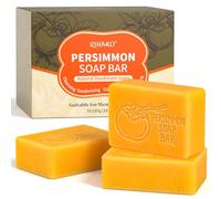 Persimmon Soap, Natural Deodorant Soap for Body Odor, Sweat Smells, Old People Smell, with Coconut Oil, Shea Butter, 3 PCS Persimmon Soaps for Old People, Deep Cleansing Face & Body Bar for Nonadiene