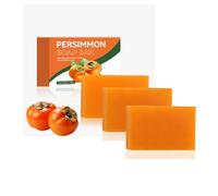 Persimmon Soap, Natural Handmade Organic Soap Bar for Men and Women, Helps Control Strong Odour & Deep Cleansing, Leaves Skin Smooth, Gentle for Daily Bath, 100 g (3PC)