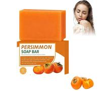 Persimmon Soap,Nonenal Odor Control for Elderly, Handmade Deodorant Soap with Tea,Cleansing Face & Body for Sensitive Skin (1 pcs)