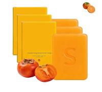 Persimmon Soap, Persimmon Soap for Old People Smell, Handmade Natural Moisturizing Soaps for Face and Body, Nourishing & Gentle Cleaning for All Skin Types (3PCS)