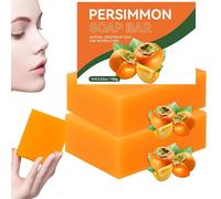 Persimmon Soaps Bar for Body Odor Removal, Persimmon Soap for Old People Smell, Handmade Body Deeply Cleansing Bar Soap, Remove Strong Smell, Purifying Deodorizing Odor Eliminator for Women & Men (2)