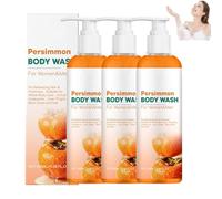 Persimmon Wash for Body Odor Control - Natural Deodorizing Soap Bar, Purifying Aging Odor Eliminator & Smelly Feet Deodorant, Antibacterial for Women & Men (3PCS)